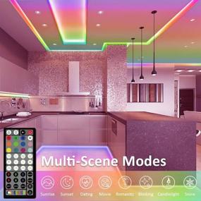 img 1 attached to 🌈 20ft Dream Color LED Strip Lights with Music Sync - Miheal, Remote Controlled Color Changing Lights for Home, Kitchen, Bed, Bar, and Home Decoration