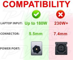 img 2 attached to 💡 Pwr Power Adapter 180W 150W 120W Charger for ASUS G-Series Notebook ROG Strix: ADP-180MB ADP-150NB FA180PM111 90XB00EN-MPW010 PA-1121-28 Adp-120rh ADP-120ZB Laptop Extended Cable UL Certified