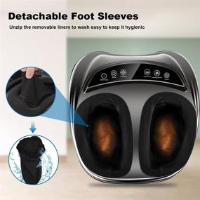 img 1 attached to 👣 Shiatsu Foot Massager with Heat, Remote Control, Multi-Level Settings - Perfect for Circulation, Reflexology, Plantar Fasciitis, and Pain Relief - Ideal Home Foot Massager with a Footwear-Friendly Design