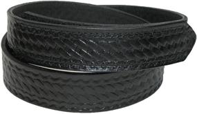 img 4 attached to 👨 Black Boston Leather Basketweave Mechanics Men's Belt Accessories