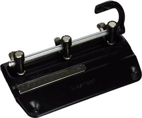 img 1 attached to Black Master Adjustable 32-Sheet 3-Hole Punch with Adjustable 13/32 Inches Punch Heads (MAT5340B)