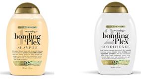 img 3 attached to 💆 Revive and Restore Your Hair with [NEW COMBO] OGX 2BONDING PLEX Restoring Shampoo+ Conditioner 13 oz ea