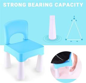 img 2 attached to BITMEE Kids Chair: Ergonomic Design with Portable Storage Bag - Sky Blue×2