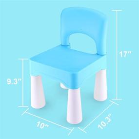 img 3 attached to BITMEE Kids Chair: Ergonomic Design with Portable Storage Bag - Sky Blue×2