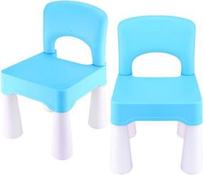 img 4 attached to BITMEE Kids Chair: Ergonomic Design with Portable Storage Bag - Sky Blue×2