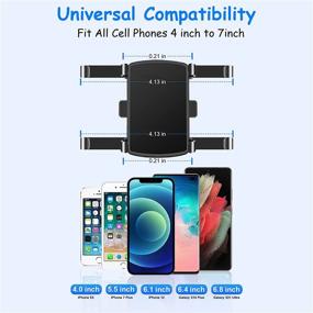 img 1 attached to 📱 Universal Car Dashboard Phone Mount - 360 Degree Rotation, Multi-use Spring Clip Holder for iPhone, Samsung, Android - Fits 4 to 7-inch Mobile Phones