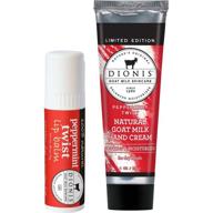 🐐 dionis peppermint goat milk hand cream & lip balm set - made in the usa, cruelty-free logo