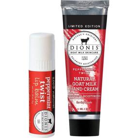 img 4 attached to 🐐 Dionis Peppermint Goat Milk Hand Cream & Lip Balm Set - Made in the USA, Cruelty-free