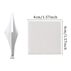 img 3 attached to Premium 120-Pack Double Sided Mounting Foam Tape - Strong Adhesive Pads for Mounting (White)