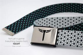 img 3 attached to 👔 Ремни для мужчин Teeoff Reversible Buckle с распечатанными полосками