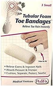 img 4 attached to 🦶 PediFix Tubular-Foam Toe Bandages - Small Size (P337) - Pack of 3: Effective Toe Protection at its Finest