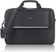 💼 sleek & professional: solo new york chrysler laptop briefcase in black - a classy companion for your devices! logo