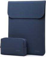 💻 чехол-обложка для ноутбука hyzuo 13 дюймов для macbook air 13 m1, macbook pro 13 m1, ipad pro 12.9 m1, dell xps 13, surface pro x 7 6 5 4 3 - синий цвет с маленькой сумочкой логотип