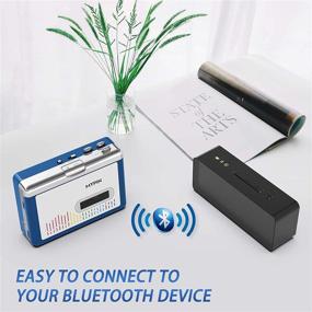 img 2 attached to 📼 Портативный кассетный плеер с Bluetooth: выход для наушников, динамик, питание от USB/AA-батареи, разъем 3.5 мм