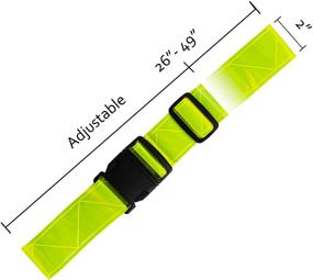 img 3 attached to 🏃 DASHGLOW - Reflective Glow Belt Safety Gear Pack (2-4-6) for Running Cycling Walking Marathon Military, PT Belt