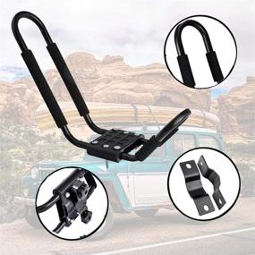 img 1 attached to 🚣 ZOVOTA Kayak Roof Rack J-Bar Set with Tie Down Straps - Universal Double Carrier for SUV, Truck, Crossbar