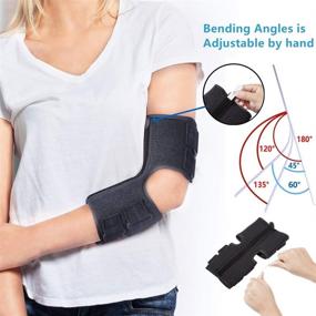 img 3 attached to 👌 Premium Adjustable Elbow Brace for Cubital Tunnel Syndrome – Effective Splint for Ulnar Nerve Support, Tendonitis, & Arthritis Pain Relief – Post Surgery Immobilizer & Medical Stabilizer – Fits Both Arms (Unisex, Size M)