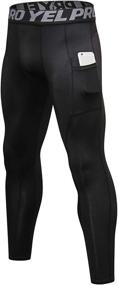img 4 attached to TOPTIE Compression Baselayer Running Leggings White XL Sports & Fitness in Other Sports