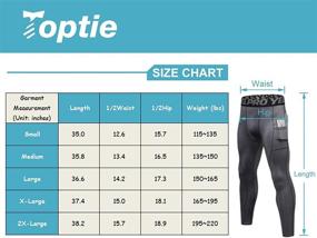 img 3 attached to TOPTIE Compression Baselayer Running Leggings White XL Sports & Fitness in Other Sports