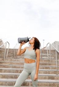 img 2 attached to 🥤 Reusable HydroJug 64oz Water Bottle - Durable BPA Free Plastic, Integrated Handle, and Carry Loop - Half Gallon Hydro Jug (Charcoal)