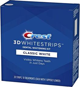 img 1 attached to 🦷 Crest 3D Whitestrips Classic White Teeth Whitening Kit: 10 Treatments - 20 Strips