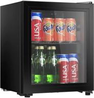 🍺 hailang 60-can mini fridge with glass door for beverages - beverage cooler for beer, soda, and wine - ideal for home, bar, office - 1.6 cu.ft логотип