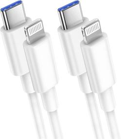 img 4 attached to ⚡️ 2 Pack USB C to Lightning Cable, [Apple MFi Certified] Fast Charger Cable for iPhone, 6.6FT iPhone Charging Cord for iPhone 13/13 Pro/13 Pro Max/13 Mini/12/12 Mini/12 PRO/Max/11/11PRO/XS/Max/iPad/AirPods