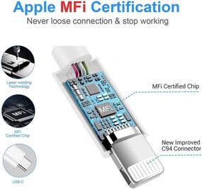 img 1 attached to ⚡️ 2 Pack USB C to Lightning Cable, [Apple MFi Certified] Fast Charger Cable for iPhone, 6.6FT iPhone Charging Cord for iPhone 13/13 Pro/13 Pro Max/13 Mini/12/12 Mini/12 PRO/Max/11/11PRO/XS/Max/iPad/AirPods