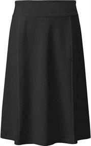 img 1 attached to 👶 BabyO Stretch Cotton Skirts & Skorts: Comfortable Girls' Clothing with Extended Length