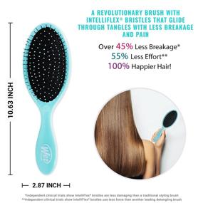 img 1 attached to 💧 Wet Brush Original Detangler Hair Brush - Aqua - Easy Tangle Removal with Ultra-Soft IntelliFlex Bristles - Suitable for All Hair Types - Ideal for Women, Men, Wet and Dry Hair