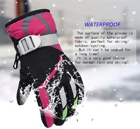 img 2 attached to Waterproof and Breathable Snow Gloves for Kids - Winter Warm Outdoor Riding Gloves, Thickening, 2-5 Years