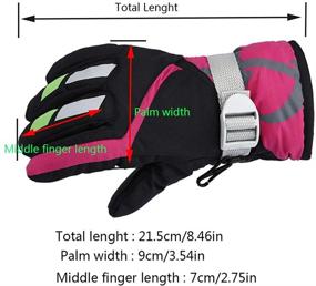 img 3 attached to Waterproof and Breathable Snow Gloves for Kids - Winter Warm Outdoor Riding Gloves, Thickening, 2-5 Years