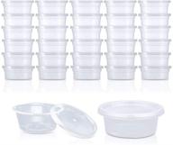 📦 set of 30 clear plastic storage containers with lids - 2 ounce capacity for slime foam beads, small items, buttons, and pins logo