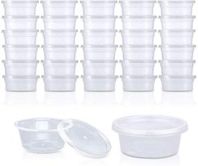 img 4 attached to 📦 Set of 30 Clear Plastic Storage Containers with Lids - 2 Ounce Capacity for Slime Foam Beads, Small Items, Buttons, and Pins