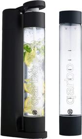 img 4 attached to TWENTY39 qarbo Sparkling Water Maker and Fruit Infuser - Premium Carbonation Machine with 1L BPA Free Bottles - Infuse Flavor & Carbonate Beverages (Matte Black)