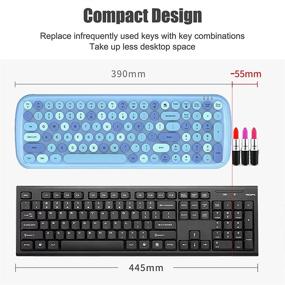 img 1 attached to Lomiluskr Wireless Keyboard Multi Color Compatible