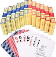 🃏 teskyer standard poker size playing cards, 12 decks (6 red/6 blue) with regular print логотип