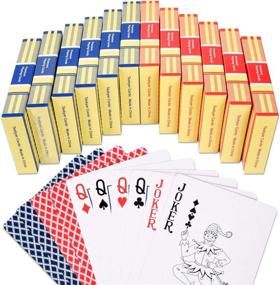 img 4 attached to 🃏 Teskyer Standard Poker Size Playing Cards, 12 Decks (6 Red/6 Blue) with Regular Print