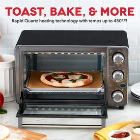 img 3 attached to 🍕 Black Dash Express Countertop Toaster Oven - Quartz Technology, 4 Slice Capacity, Bake, Broil, Toast, and Pizza Capability