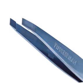 img 3 attached to 🔵 Tweezerman Slant Tweezer in Bell Bottom Blue