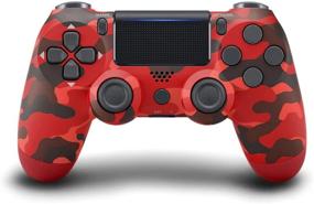 img 4 attached to 🎮 Enhance Your Gaming Experience with ADHJIE PS-4 Wireless Controller Dual Vibration Gamepad Joystick - Compatible with PS4/Slim/Pro/PC Console (Red Camo)!