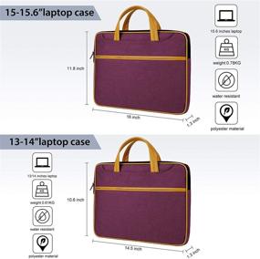 img 1 attached to Waterproof Laptop Shoulder Bag 13-14 inch - MacBook Air/Pro Sleeve Carrying Case