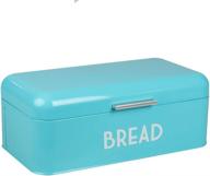 🍞 home basics grove bread box: vintage turquoise kitchen storage for bread loaf, rolls, and baked goods логотип