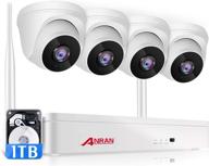 📷 anran wireless security camera system 1080p with audio - complete 8 channel surveillance nvr kit, 4pcs 2.0mp night vision home wifi ip security cameras, motion alert, remote access, 1tb hard drive, expandable to 8ch logo