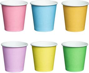 img 3 attached to 300-Pack of 3 oz. Disposable Mini Paper Cups for Bathroom Use - Assorted Colors