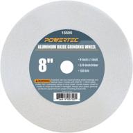 powertec 15505 white aluminum oxide grinding wheel - premium quality, 💪 8-inch by 1-inch, 5/8-inch arbor, 120 grit - superior performance and durability логотип