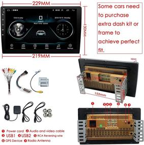 img 3 attached to 🚗 ZHNN Android 9.1 Car Stereo: 9-inch Double Din Touchscreen Player with GPS Navigation, Bluetooth, Mirror Link & Backup Camera Input