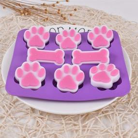 img 1 attached to 🐾 Cozihom Dog Paw & Bone Shaped Silicone Molds - 2 in 1, 8 Cavity, Food Grade for Chocolate, Candy, Cake, Pudding, Jelly, Dog Treats - 5 Pcs