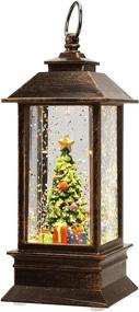 img 4 attached to Enchanting Mini-Christmas Tree: LED Light Snow Globe 🎄 Lanterns, Perfect Kids Toy Tabletop Decorations for Sparkling Festive Delight