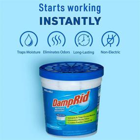 img 1 attached to 🌬️ DampRid Fragrance Free Refillable Moisture Absorber - 10.5oz Cups - 4 Pack: Experience Fresher, Cleaner Air with Effective Moisture Trapping
